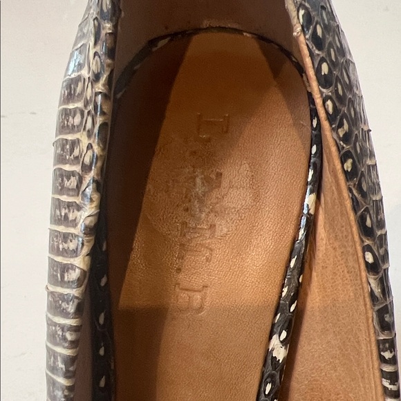 L.A.M.B. Snakeskin Patterned Heels in Black and Brown - Picture 5 of 5